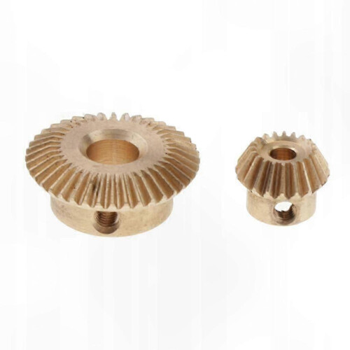 Copper Brass Bevel Gear Set, 0.5 Module Size for Mechanical Applications