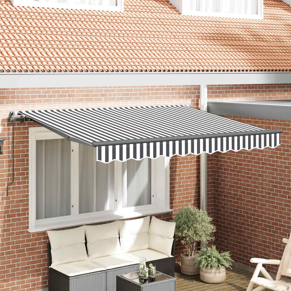 Vidaxl Retractable Awning 250 X 200 Cm Fabric Anthracite