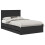 VidaXL vidaXL Bed Frame with Drawer Black 120 x 190 cm Engineer Wood 2