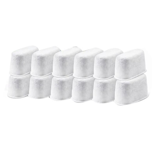12 Pack Activated Charcoal Water Filter for  Espresso Machine COM530M, COM532M, BCO430 and More