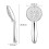Shower Head Universal Bath Shower Handheld Handset Chrome (1pc, Silver) 2