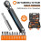 Right Angle Screwdriver Set -  Ratcheting 90 Degree Offset Wrench Kit 2