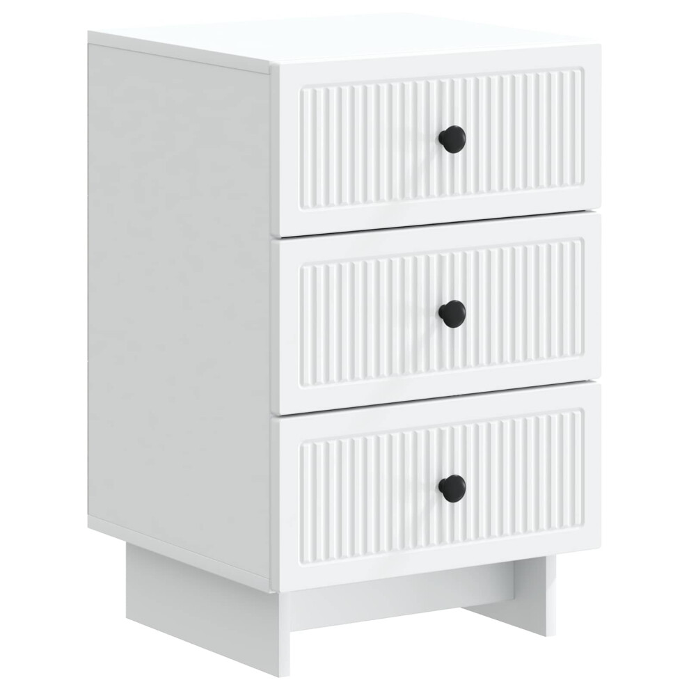 Vidaxl Bedside Cabinet White 43 X 41 X 66.5 Cm Engineered Wood