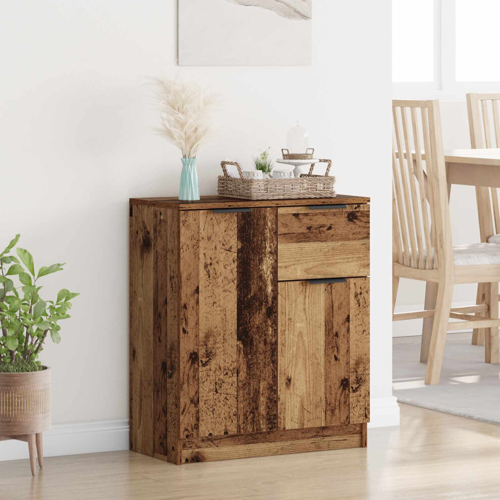 Vidaxl Sideboard With Drawer Old Wood 60 X 30 X 70 Cm Engineered Wood