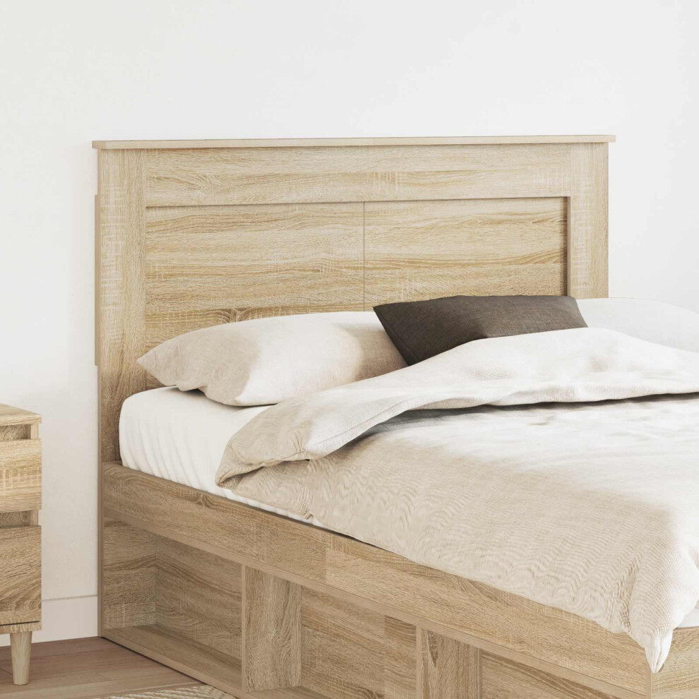 Vidaxl Headboard With Headboard Sonoma Oak 120 Cm Engineered Wood