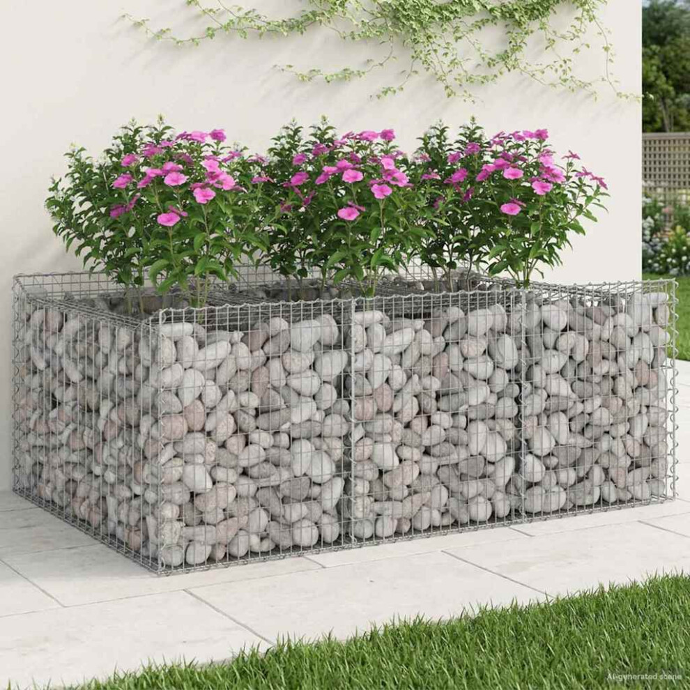 Vidaxl Gabion Raised Bed Silver