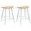 VidaXL vidaXL Dining Chairs 2 pcs White 46 x 37 x 63 cm Solid Rubber Wood 2