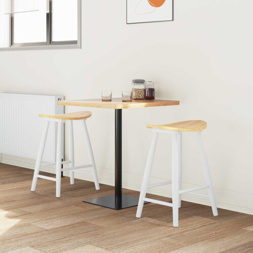 VidaXL vidaXL Dining Chairs 2 pcs White 46 x 37 x 63 cm Solid Rubber Wood 2