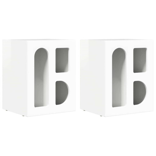 VidaXL vidaXL Bedside Table 2 pcs High Gloss White 40 x 35 x 50 cm 1