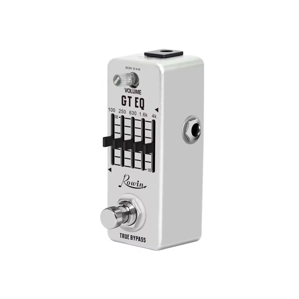 Rowin Guitar Equalizer Pedal 5-Band Parametric Eq Guitar Effect Pedal Frequency Compensator 18Db Range For Size Pedal 4713568442798