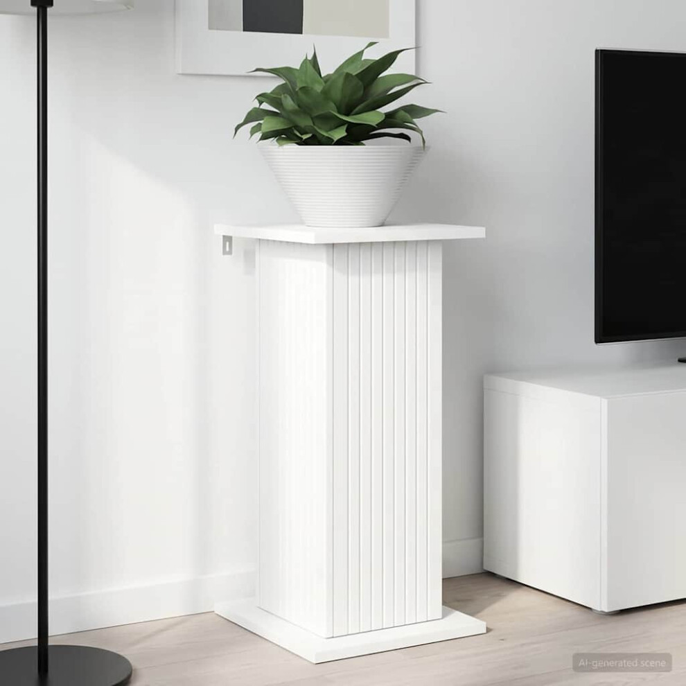 Vidaxl Plant Stand 30.5 X 30 X 60.5 Cm Engineered Wood White