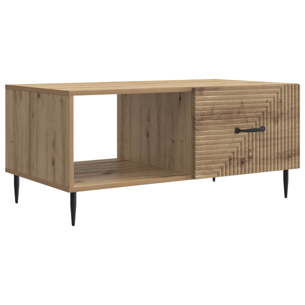 Vidaxl Coffee Table Artisan Oak 90 X 50 X 40 Cm Engineered Wood