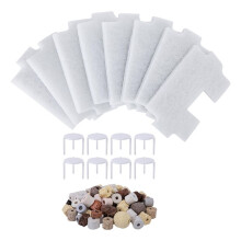 17 Pcs Pond Waterfall Spillway Filter Media, 8 Inch Waterfall Box Filter Pad, Reusable Pond Filter Replacement Mat