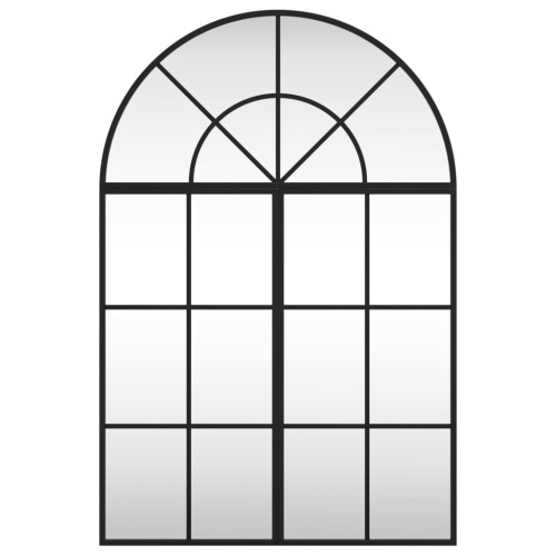 VidaXL vidaXL Wall Mirror Black 60x90 cm Arch Iron 2