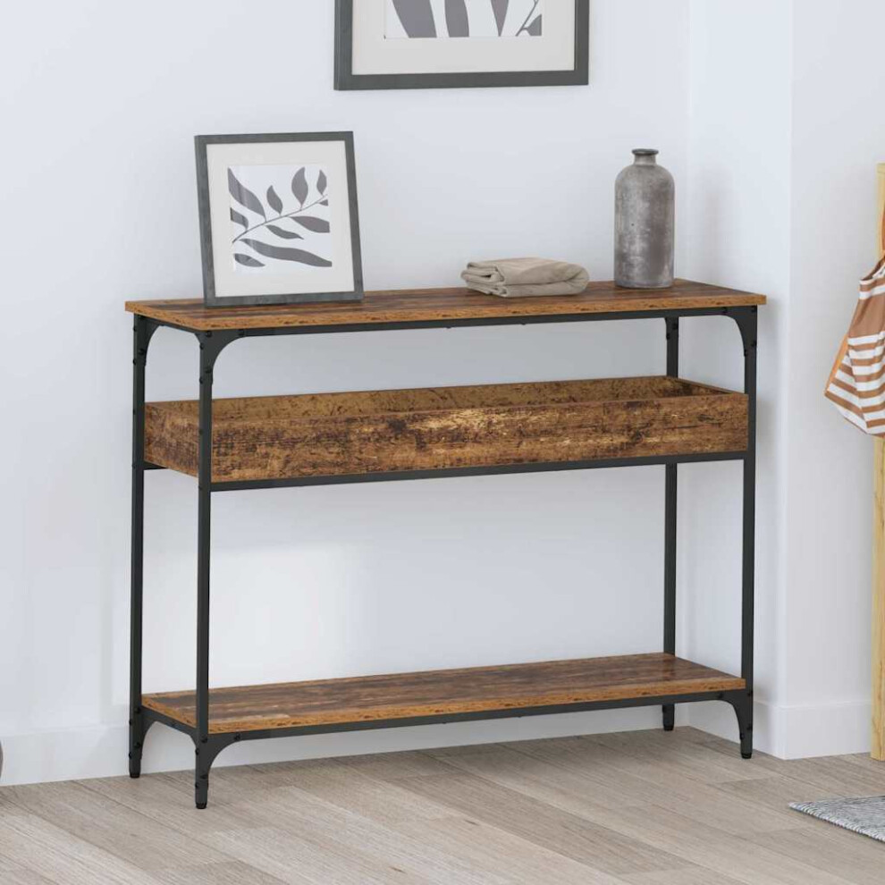 Vidaxl Console Table Old Wood 100 X 29 X 75 Cm Engineered Wood