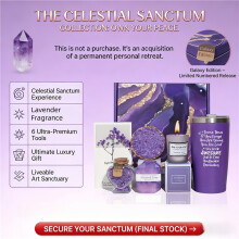 (Purple Set 2) Luxury Self-Care Spa Gift Basket Bath Set for Women: Bath Soak, Bath Salt, Bath Bombs, Candle, and Mug in a -Themed Box