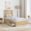 VidaXL vidaXL Bed Frame Sonoma Oak and Silver 70 x 190 cm Engineered Wood 3