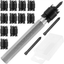 14Pack Spot Weld Cutter Sets, Double-Sided 3/8inch HSS Drill Bits, Hex Shank Sheet Metal Hole Cutters, for Spot Welding