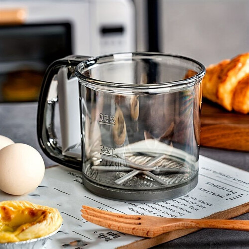 Semi-Automatic Flour Sifter with Hand-Press Design Flour Sifter Baking Tool Handheld Semi-Automatic Flour Sifter 2