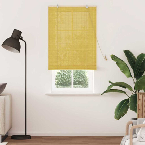 VidaXL vidaXL Roller Blind Yellow 80 x 220 cm Bamboo 1
