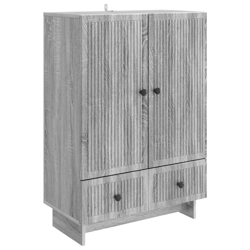 Vidaxl Sideboard Sonoma 66 X 34.5 X 95 Cm Engineered Wood Grey