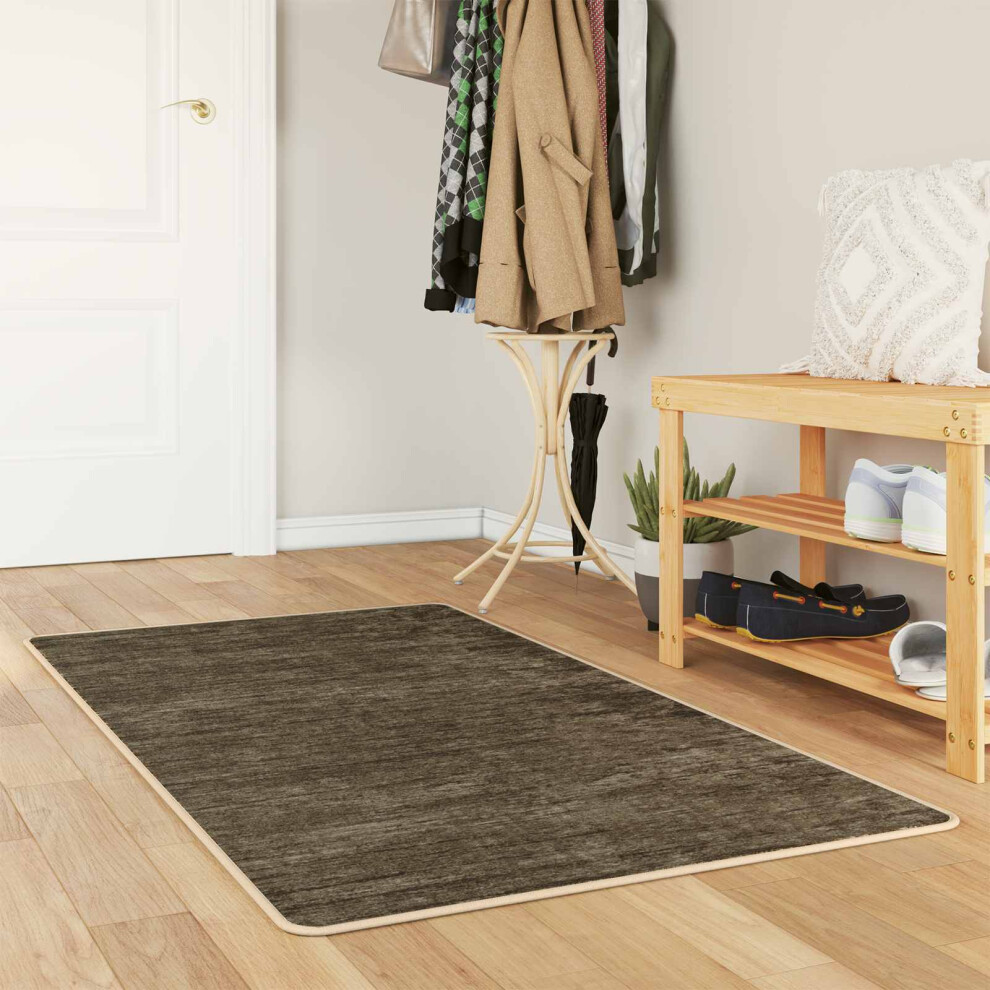 Vidaxl Rug Runner Marsa Forest 100 X 150 Cm Polyester And Pvc Green
