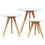 VidaXL vidaXL Coffee Table 3 pcs Brown Solid Walnut Wood 5