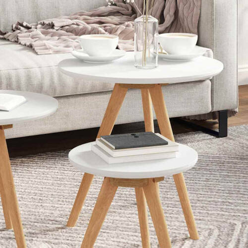 VidaXL vidaXL Coffee Table 3 pcs Brown Solid Walnut Wood 1
