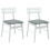 VidaXL vidaXL Dining Chair 2 pcs White and Grey Solid Rubber Wood 2