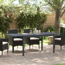 vidaXL Outdoor Dinner Table Folding Anthracite 210 x 90 x 73 cm Steel
