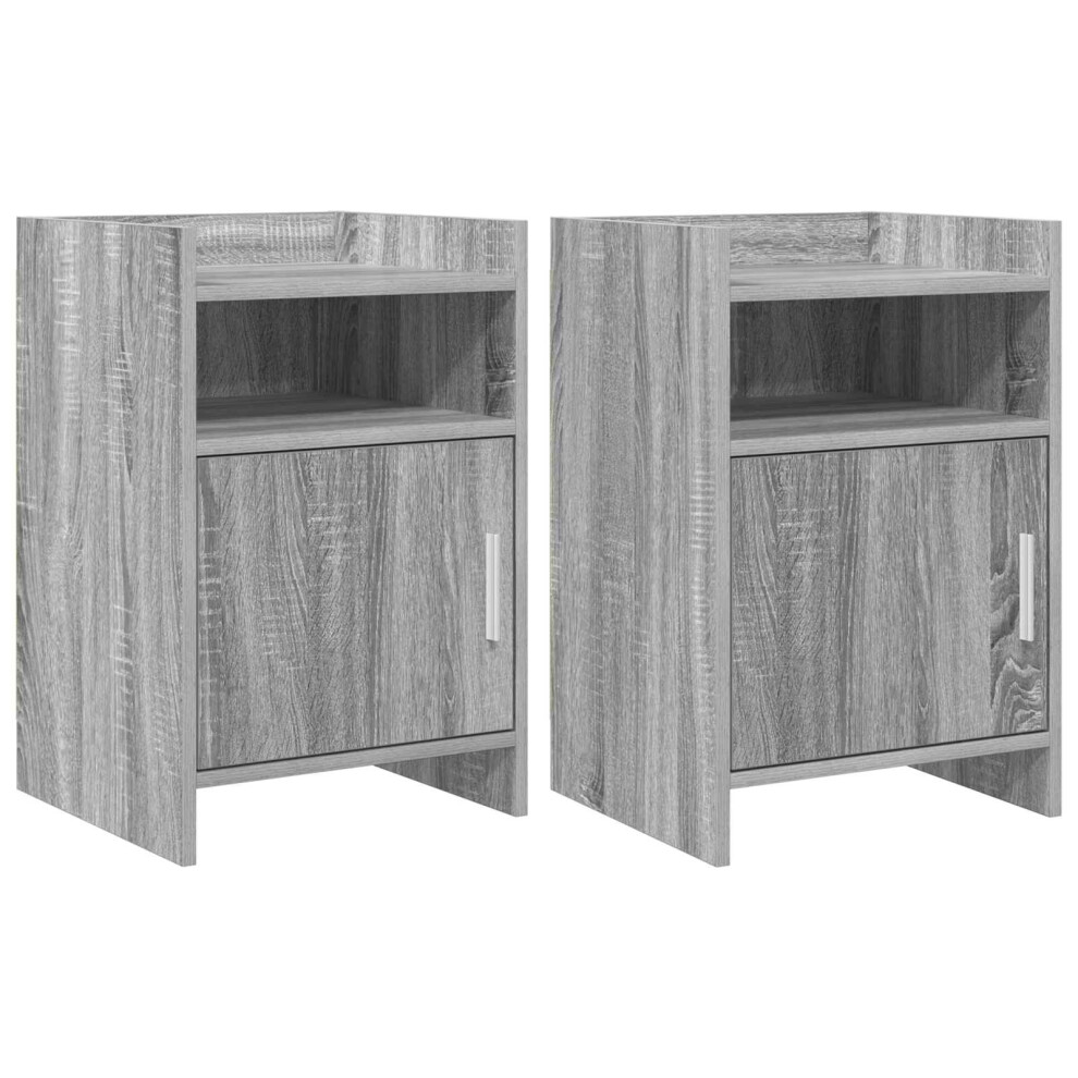 Vidaxl Bedside Tables 2 Pcs Sonoma 40 X 36 X 60 Cm Grey