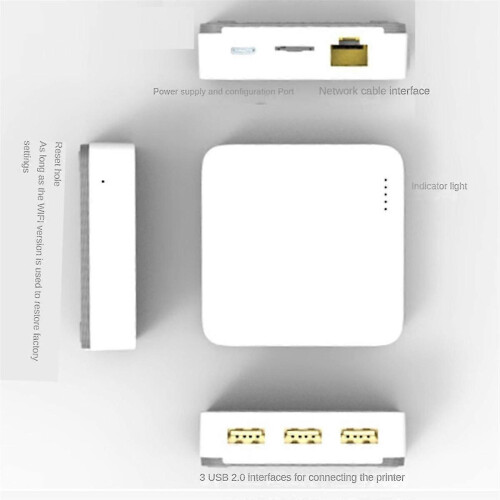 (B) NP332 3-Port USB Network Print Server Multi-Interface Network Print Server 2