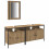 VidaXL vidaXL Bathroom Vanity Units with Shelf 3 pcs Brown Engineered wood 2