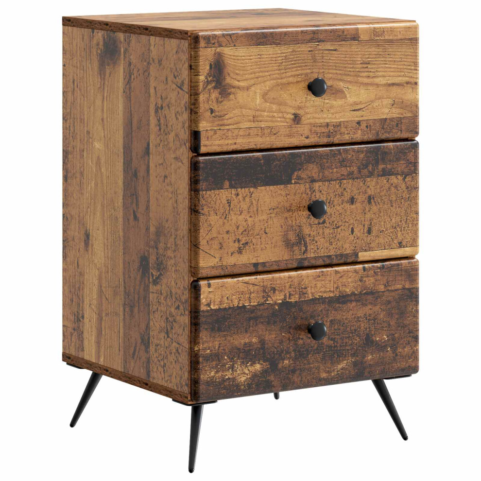 Vidaxl Bedside Cabinet Old Wood 43 X 41 X 66.5 Cm Engineered Wood