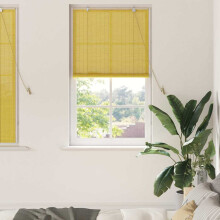 vidaXL Roller Blind Yellow 90 x 160 cm Bamboo