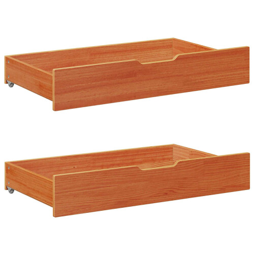 VidaXL vidaXL Daybed with Headboard 3 pcs Wax Brown Solid Pine Wood 2