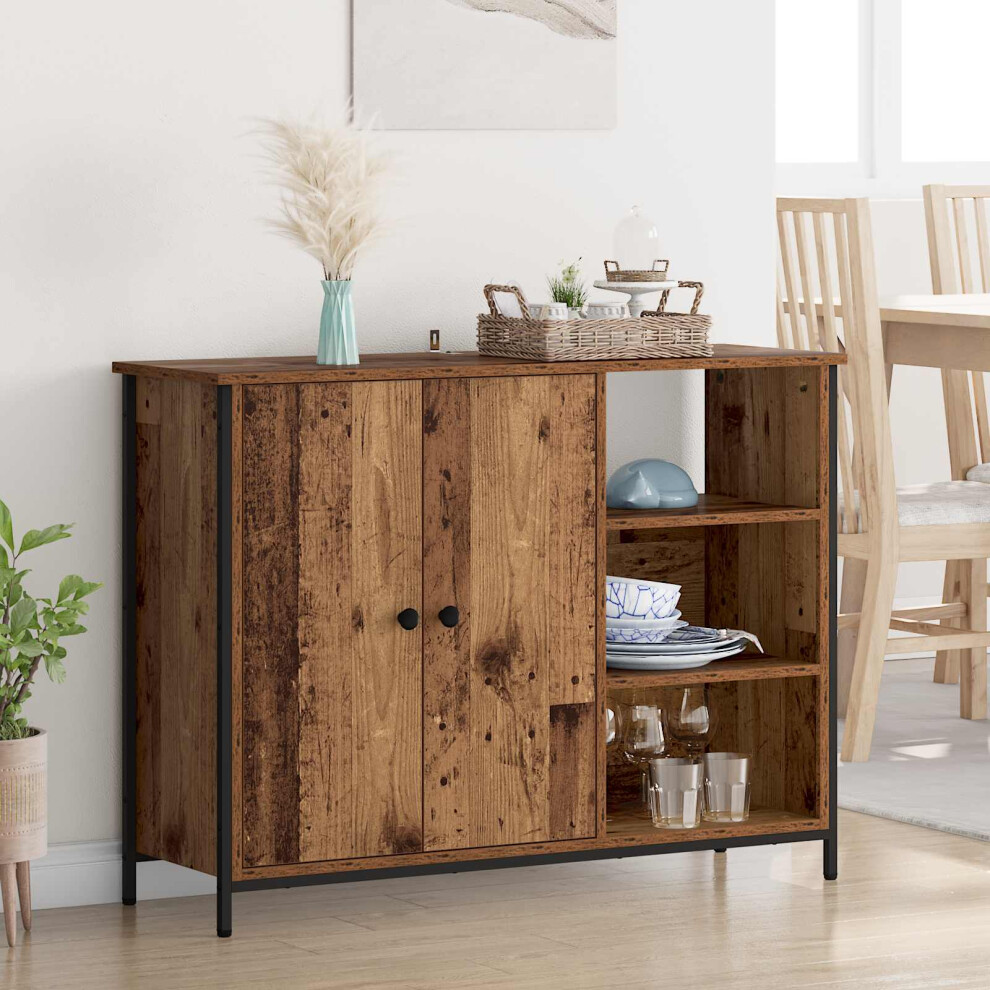 Vidaxl Sideboard Old Wood 100 X 33 X 75 Cm Engineered Wood