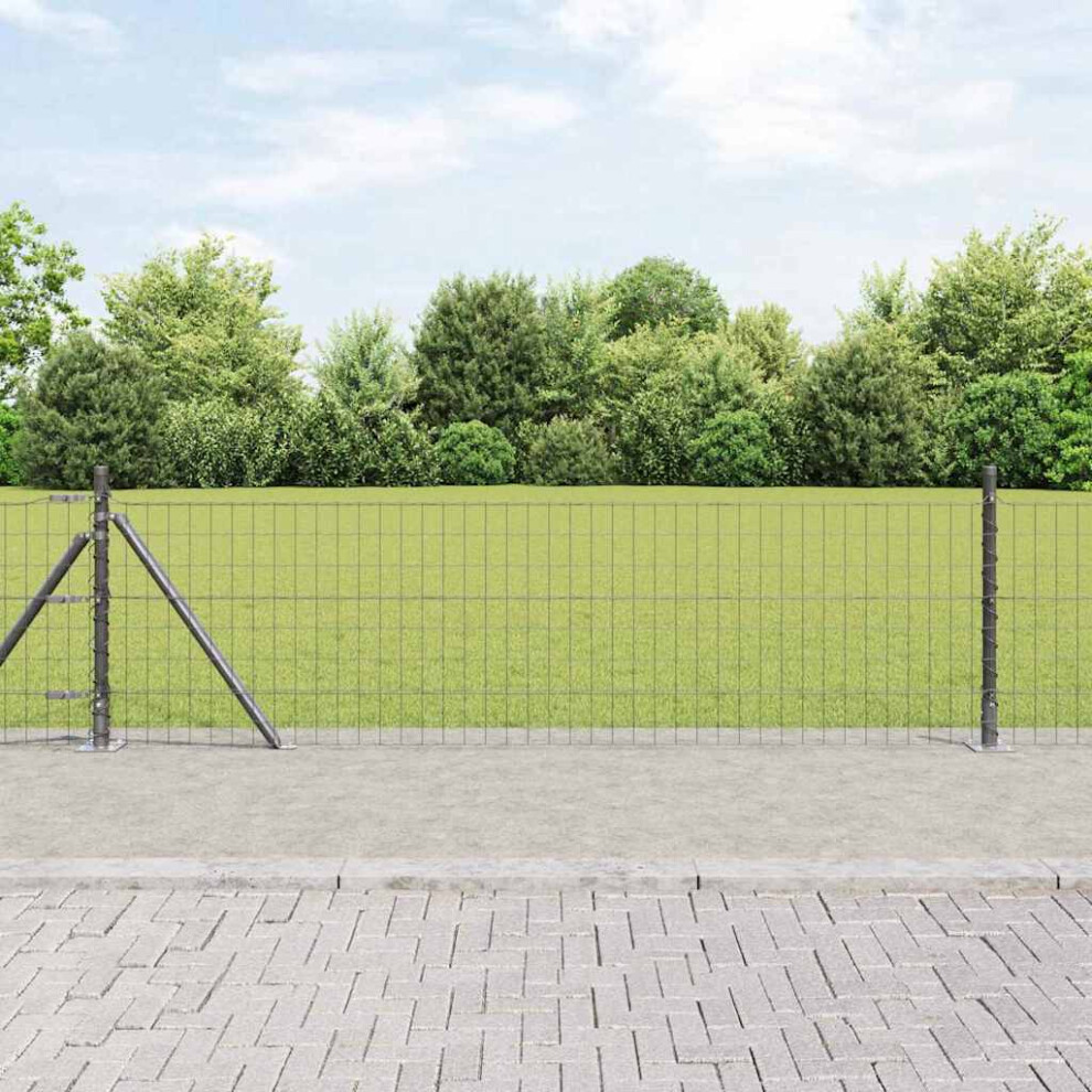 Vidaxl Welded Wire Fence With Concrete Base 50 X 0.4 M (W X H)