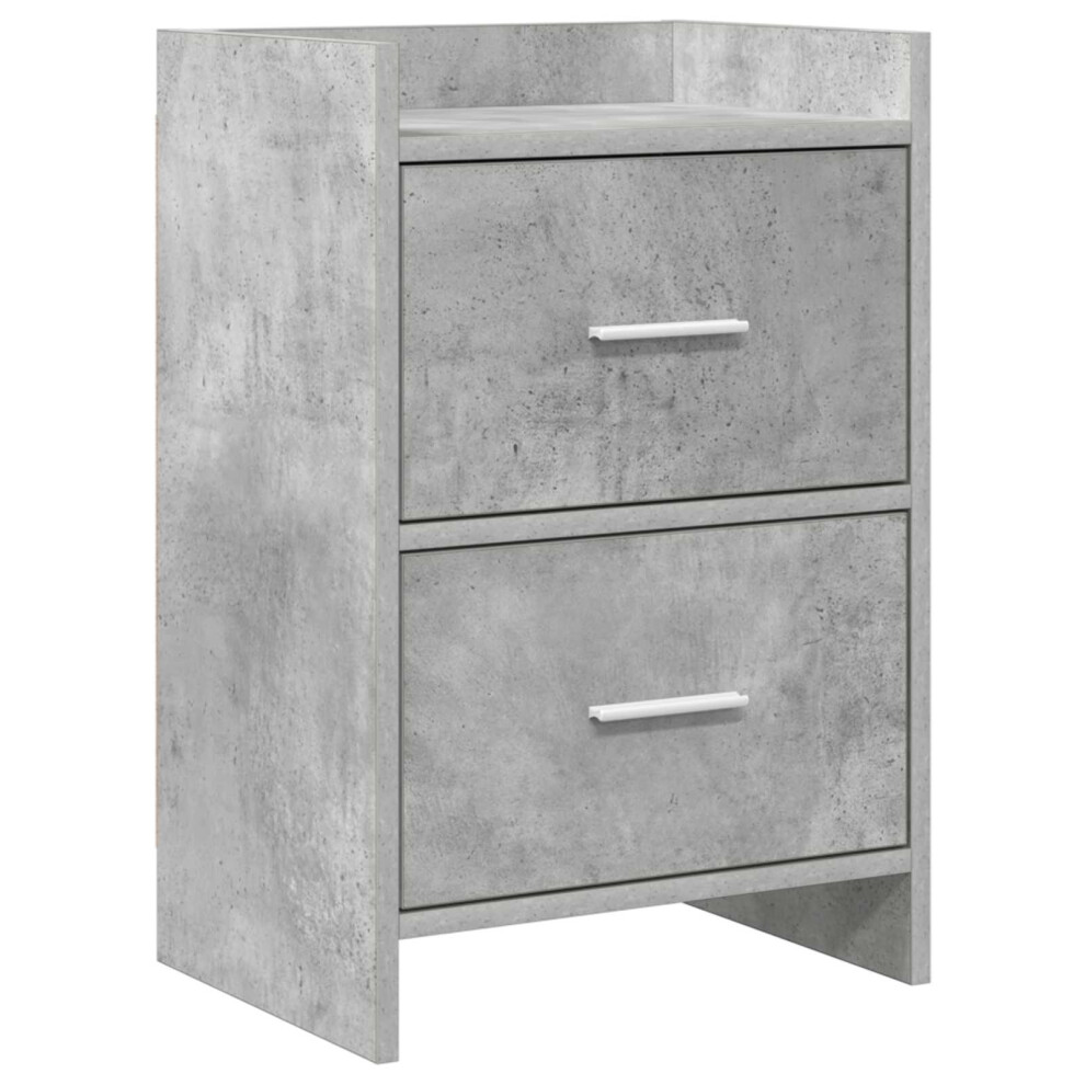 Vidaxl Bedside Tables Concrete 40 X 30 X 60 Cm Engineered Wood Grey