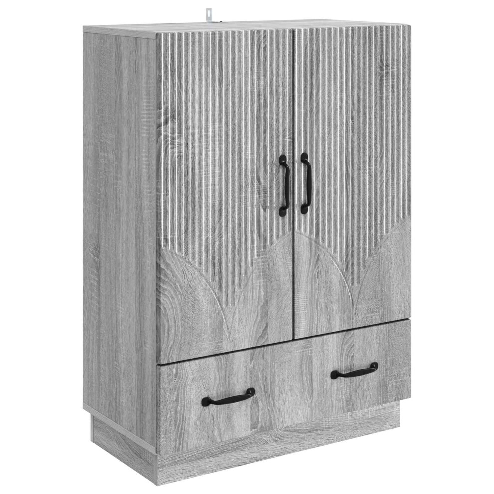 Vidaxl Sideboard Sonoma 66 X 34.5 X 92 Cm Engineered Wood Grey