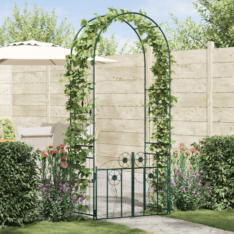Vidaxl Garden Arch With Lock Green 102 X 50 X 218 Cm