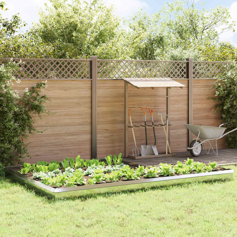 Vidaxl Snail Fences 16 Pcs Silver Galvanised Steel
