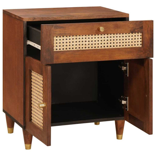 VidaXL vidaXL Bedside Tables with Drawer 50 x 33 x 60 cm Solid Mango Wood 1