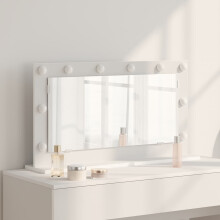 vidaXL Vanity Mirror White 80 x 45 x 18 cm Glass and Engineered wood
