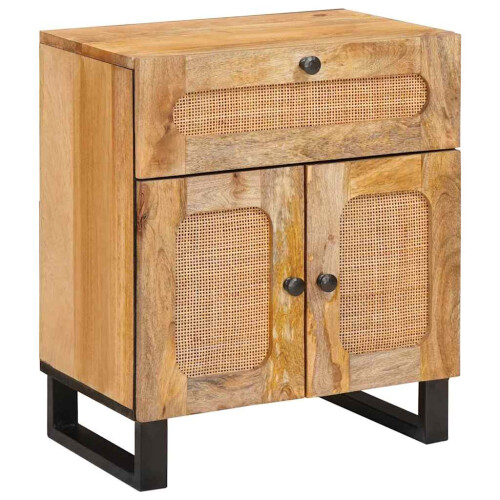 VidaXL vidaXL Bedside Cabinet Natural 50 x 33 x 60 cm Solid Mango Wood