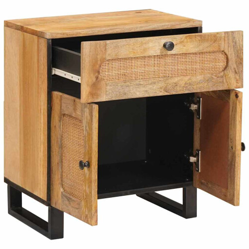 VidaXL vidaXL Bedside Cabinet Natural 50 x 33 x 60 cm Solid Mango Wood 1