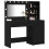VidaXL vidaXL Dressing Table with Mirror Lights 2 pcs Black Engineered Wood 2