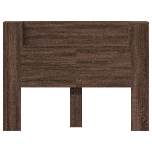VidaXL vidaXL Storage Headboard with LED Brown Oak Engineered Wood 2