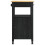 VidaXL vidaXL Kitchen Trolley MONZA Black 48 x 40 x 88.5 cm Solid Pine Wood 5