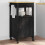 VidaXL vidaXL Kitchen Trolley MONZA Black 48 x 40 x 88.5 cm Solid Pine Wood 3